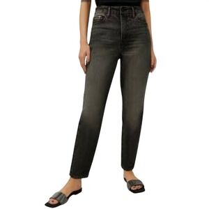 NEW GOOD AMERICAN Good Mom High Waist Dark Wash Jeans Sz 26‎ Straight leg NWT